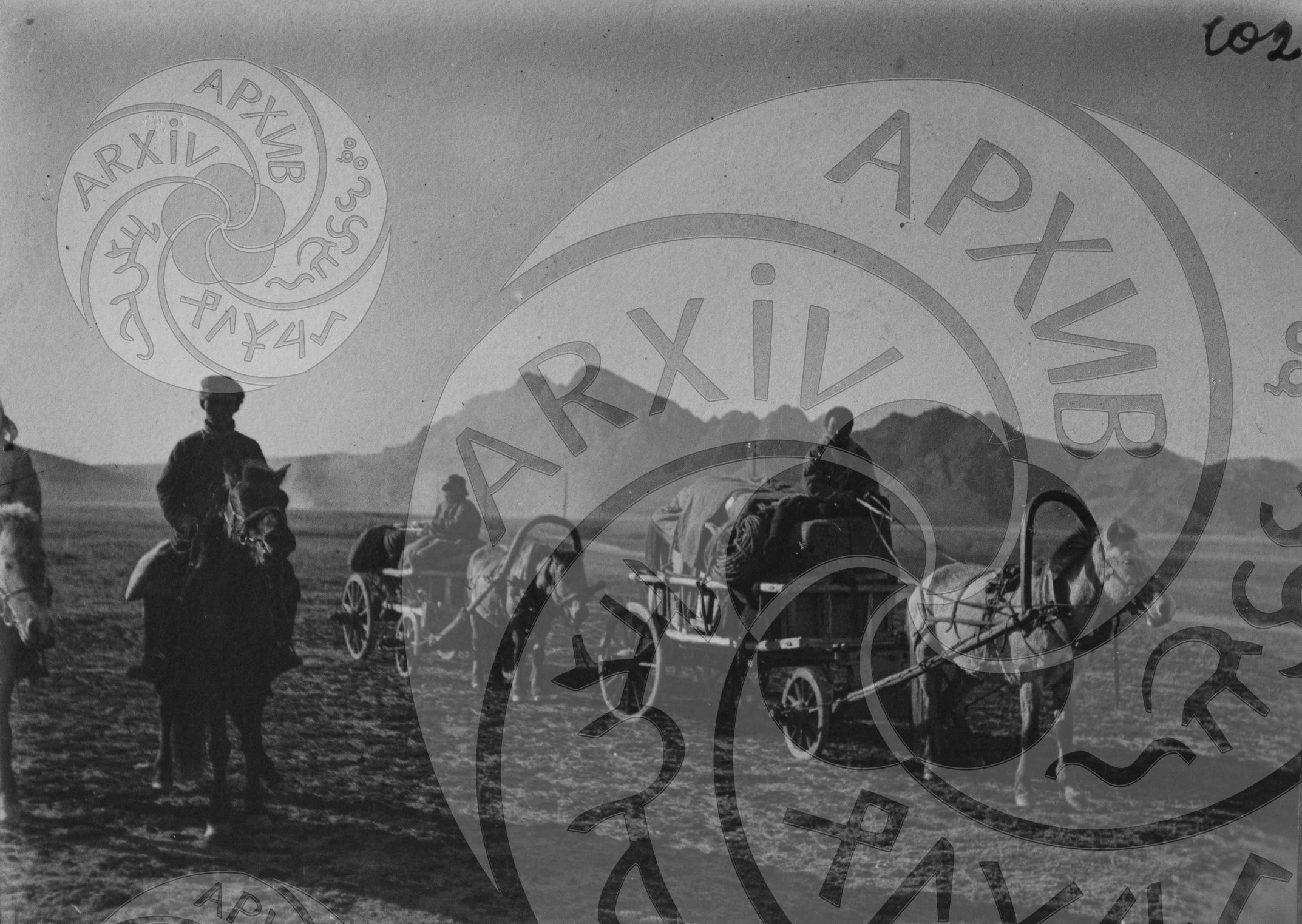 Перевозка товаров из Кызыла по районам гужевым транспортом до 1931 г.
